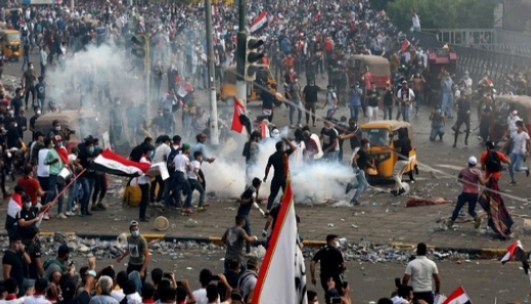 المظاهرات العراقية تطالب بإنهاء تدخلات إيران
