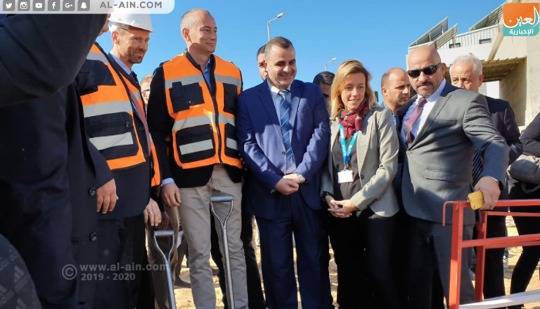 نيكولاي ملادينوف خلال افتتاح محطة المياه بغزة