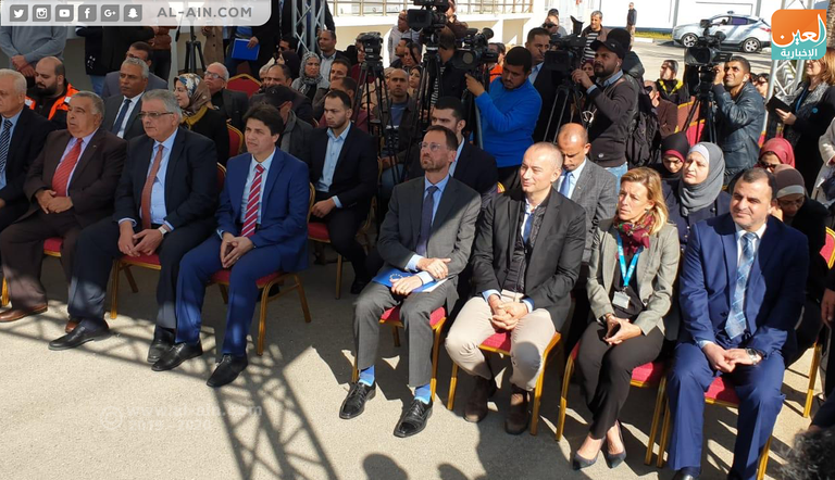 نيكولاي ملادينوف خلال افتتاح محطة المياه بغزة