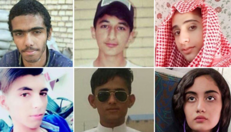 بعض الأطفال الذين سقطوا قتلى برصاص قوات الأمن الإيرانية