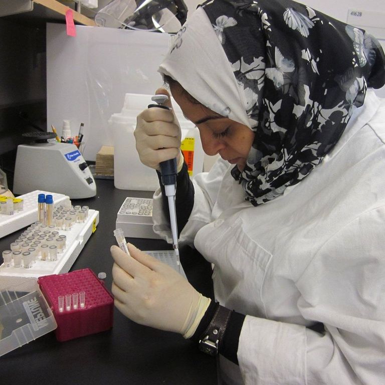 الدكتورة بسمة شتا مع طلابها