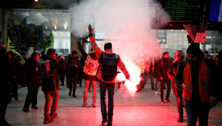 جانب من الاحتجاجات في فرنسا