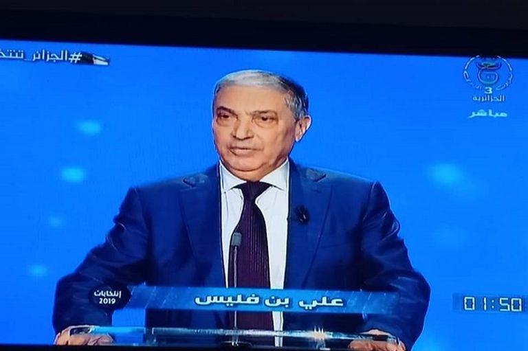 المرشح علي بن فليس أول مناظرة رئاسية في الجزائر