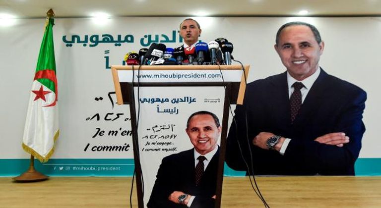 المرشح لانتخابات الرئاسة الجزائرية عز الدين ميهوبي مرشحو الرئاسة يسابقون الزمن قبل الصمت الانتخابي