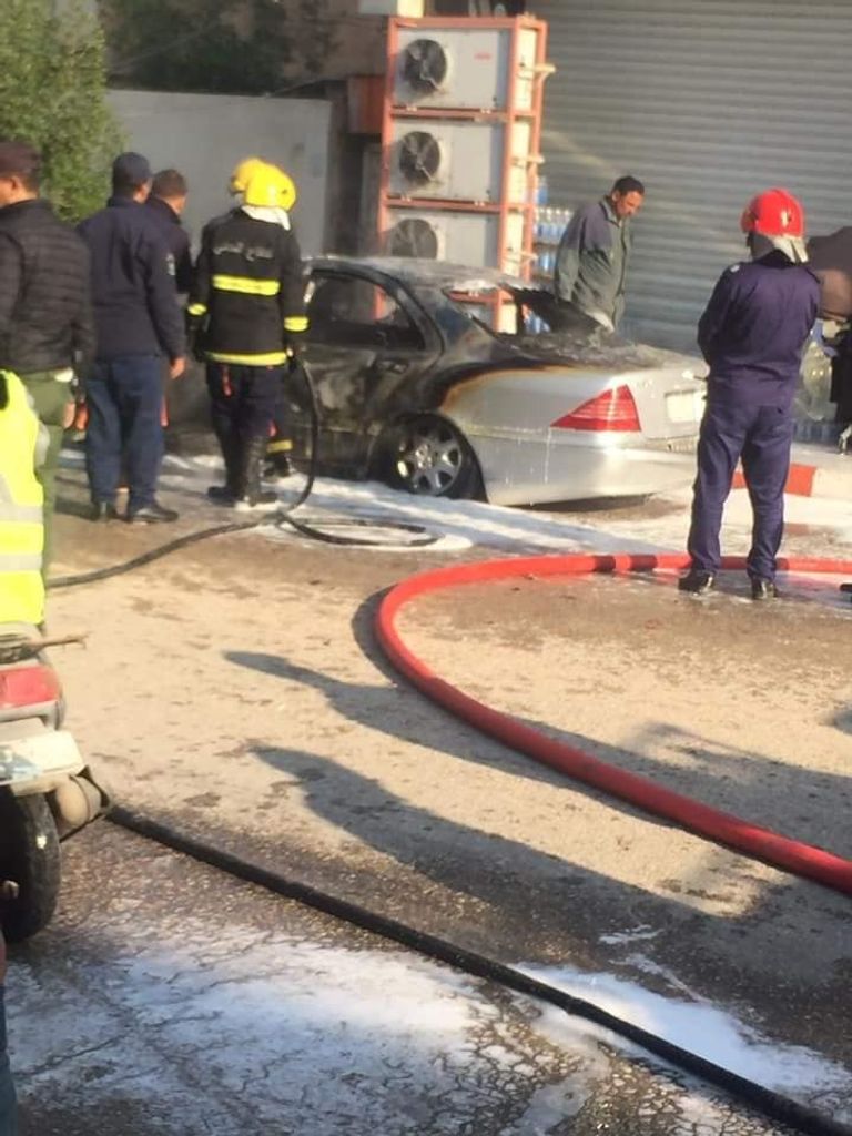 صورة متداولة لسيارة الدكتور مهند الكعبي