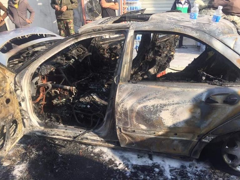 صورة متداولة لسيارة الدكتور مهند الكعبي