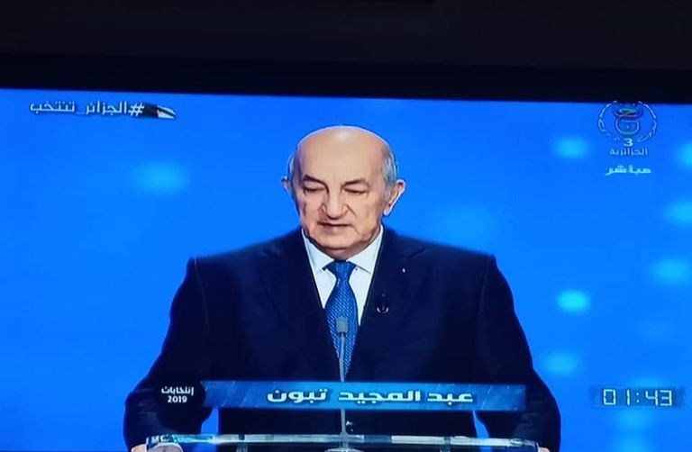 المرشح لانتخابات الرئاسة الجزائرية عبد المجيد تبون المرشح لانتخابات الرئاسة الجزائرية عبدالمجيد تبون