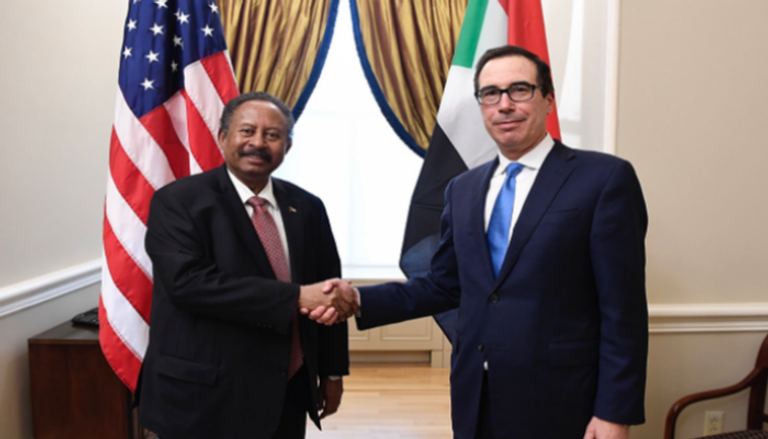 رئيس الوزراء السوداني ووزير الخزانة الأمريكية