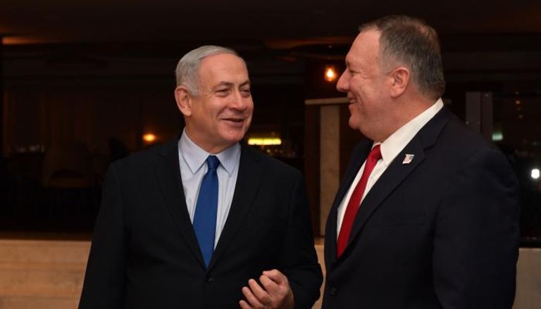جانب من لقاء نتنياهو وبومبيو في لشبونة - أرشيفية نتنياهو يواصل تصريحاته المستفزة بشأن ضم غور الأردن