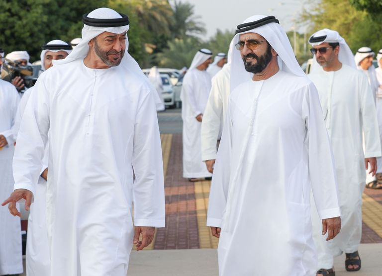 الشيخ محمد بن راشد والشيخ محمد بن زايد خلال اللقاء