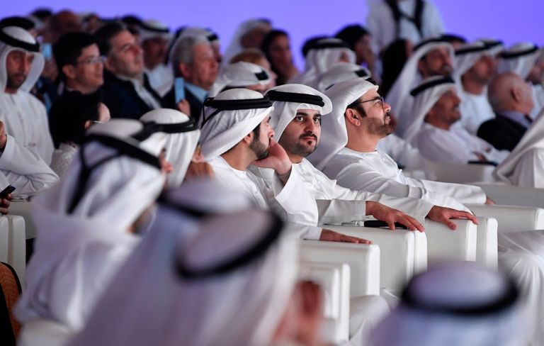 الشيخ محمد بن راشد آل مكتوم والشيخ سيف بن زايد آل نهيان