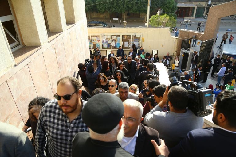 مراسم تشييع جثمان المخرج الراحل سمير سيف بكنيسة العذراء