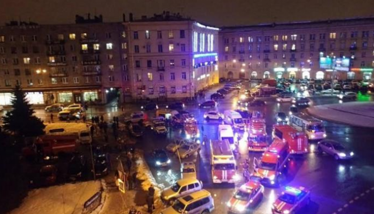 موقع انفجار سان بطرسبرج في روسيا