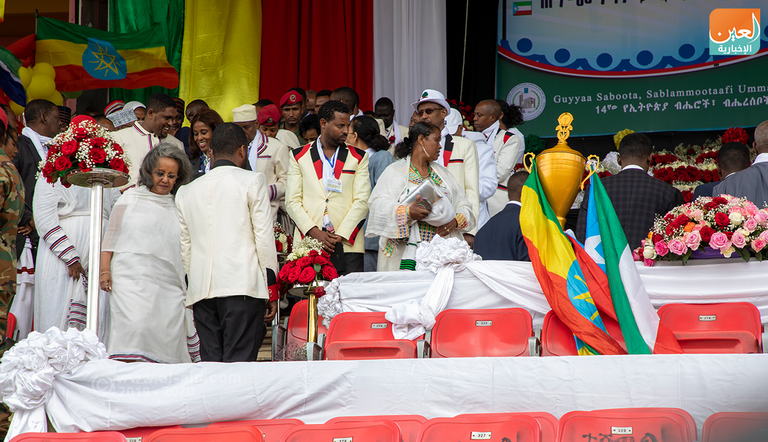رئيسة إثيوبيا سهلي ورق زودي خلال الاحتفال