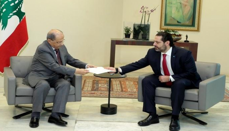 الرئيس اللبناني ورئيس حكومة تصريف الأعمال سعد الحريري - أرشيفية