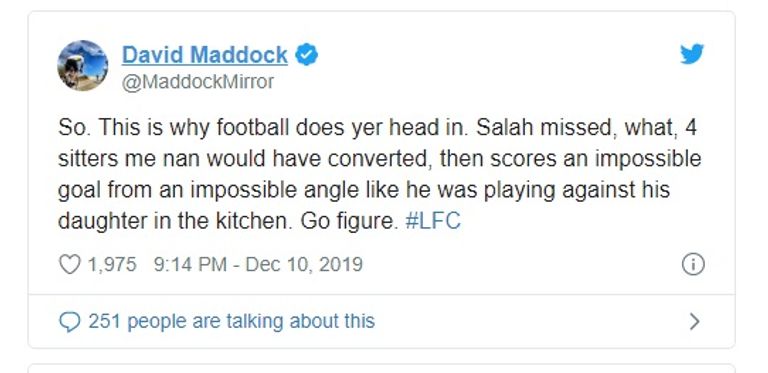 مراسل ميرور محمد صلاح نجم ليفربول