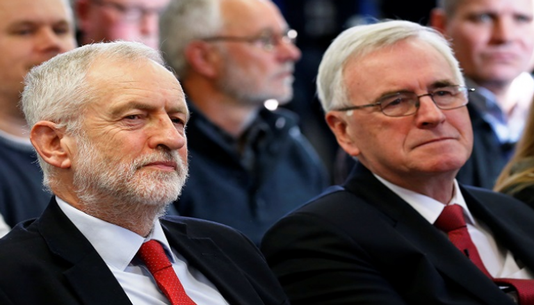  زعيم حزب العمال البريطاني جيريمي كوربين ونائبه جون ماكدونيل - رويترز