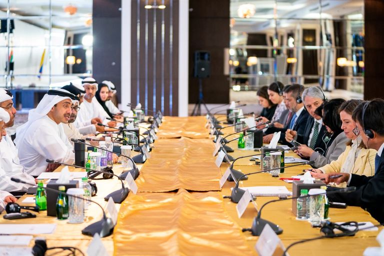 الشيخ عبدالله بن زايد آل نهيان ووزيرة خارجية كولومبيا