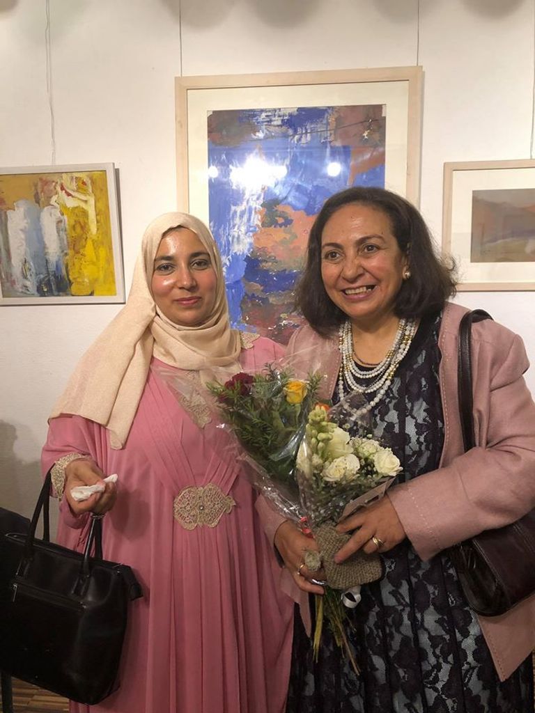 جانب من أعمال الفنانة المصرية نهلة السعدني