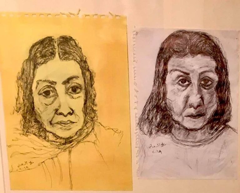 جانب من أعمال الفنانة المصرية نهلة السعدني