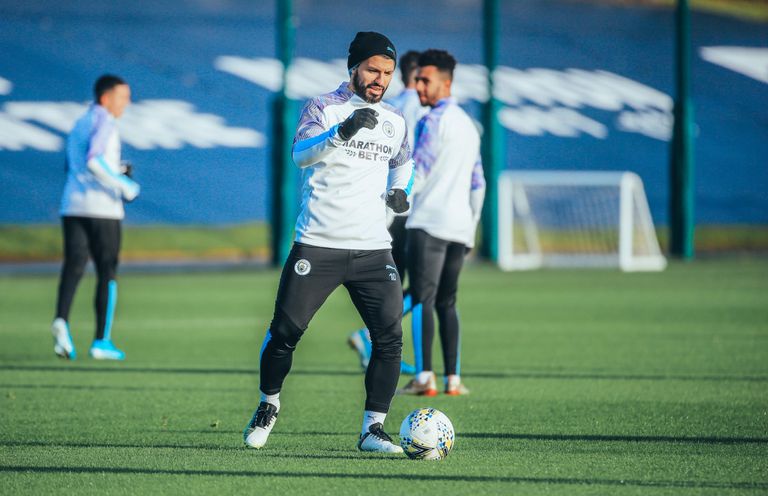 سيرجيو أجويرو مهاجم مانشستر سيتي