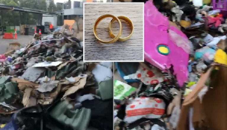 الزوجان عثرا على خواتم الزفاف في القمامة