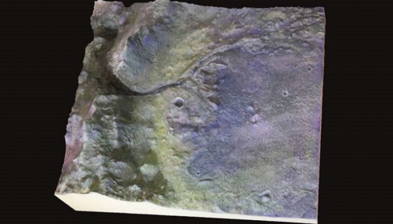 صورة ثلاثية الأبعاد لقطعة من المريخ