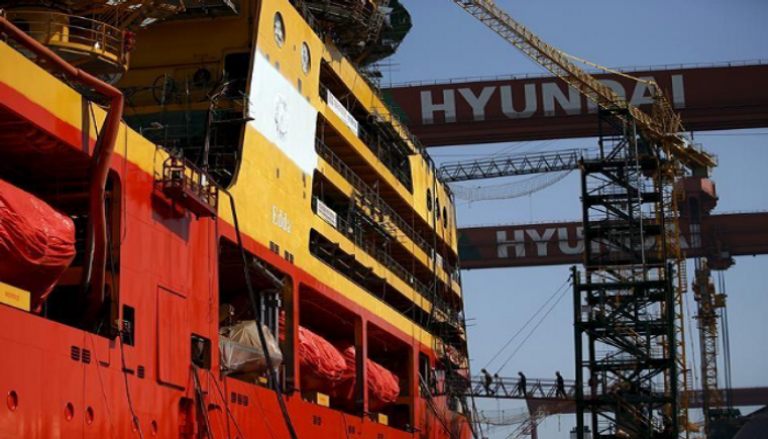 سفينة تابعة لشركة هيونداي للصناعات المتخصصة في بناء السفن- رويترز