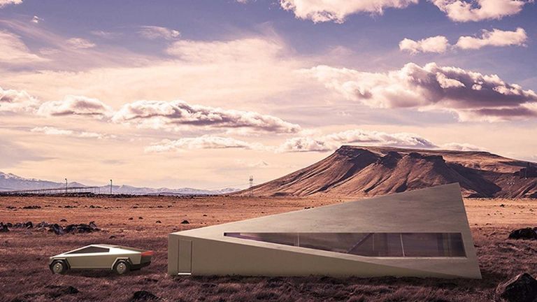 الجراج المستوحى من شاحنة تسلا