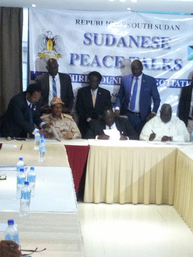 مراسم توقيع الاتفاق بجنوب السودان