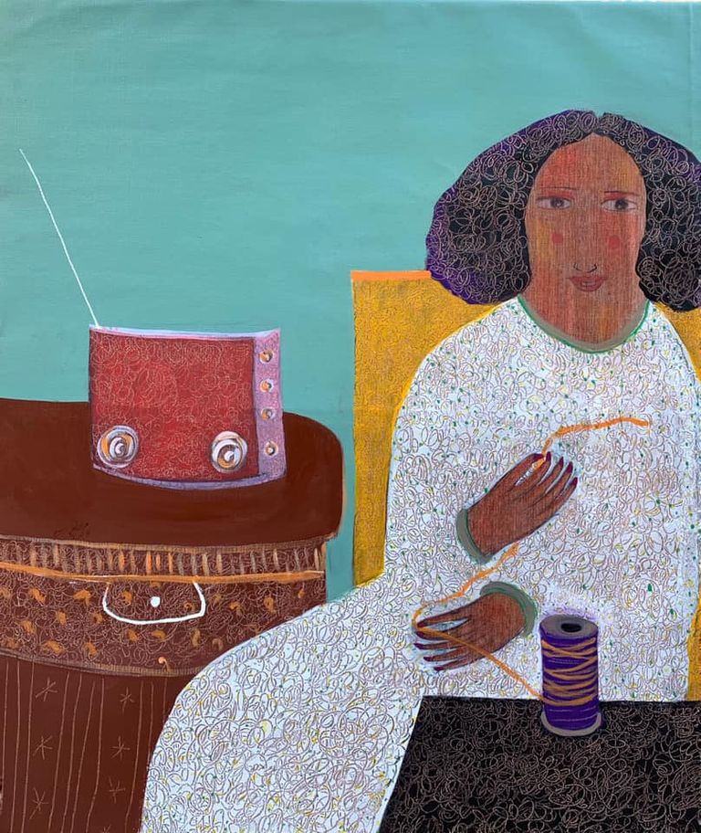 إحدى لوحات معرض "أوقات"