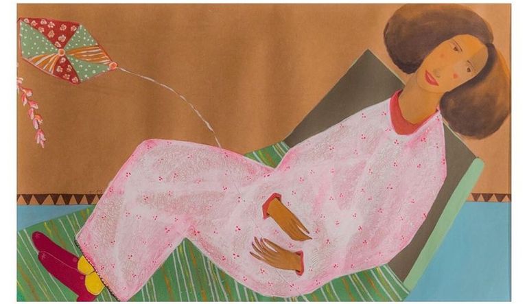 إحدى لوحات معرض "أوقات"