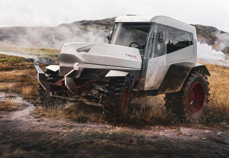 تصميم متوقع لجرار زراعي من صناعة تسلا