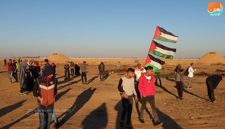 جانب من مسيرات العودة في الجمعة الـ85