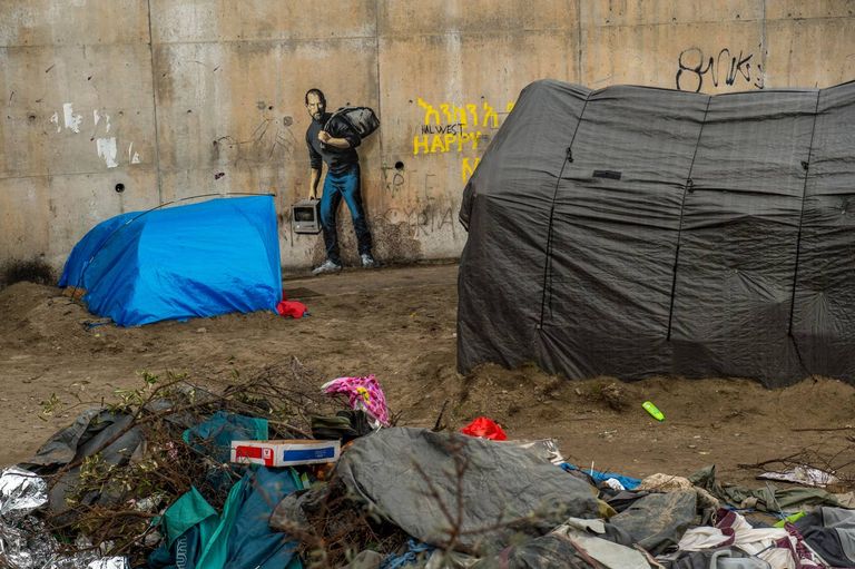 عمل بانكسي الجديد في بيت لحم