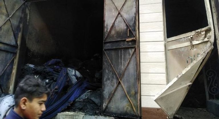 المبنى الذي نشب فيه الحريق