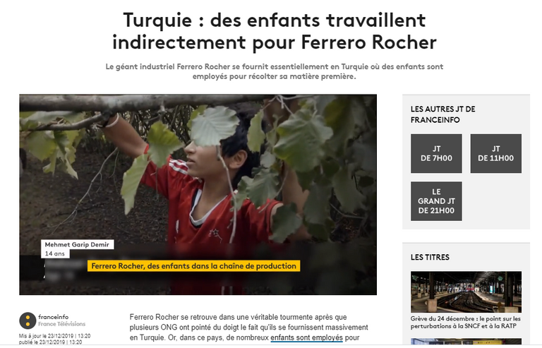 طفلة تعمل بالمزارع التركي لجمع البندق