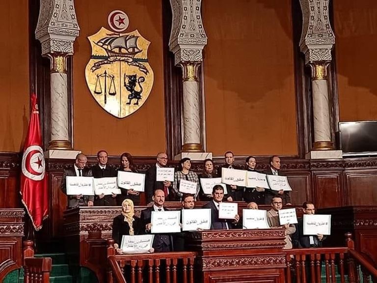 رئيسة كتلة الحزب الدستوري الحرّ بالبرلمان التونسي عبير موسى- أرشيفية