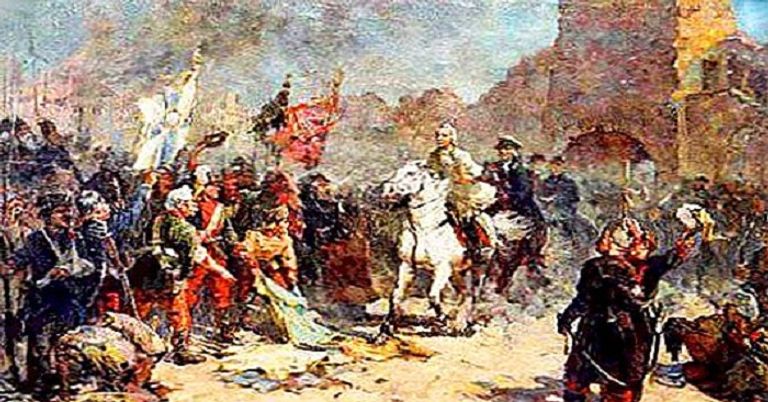 صورة للحرب بين الجيش الروسي والتركي خلال الاستيلاء على قلعة إسماعيل الرئيس الروسي ونظيره التركي في لقاء سابق - أرشيفية