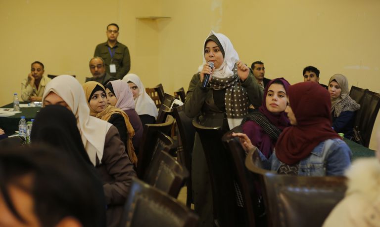 جانب المؤتمر حول الانتخابات الفلسطينية في غزة