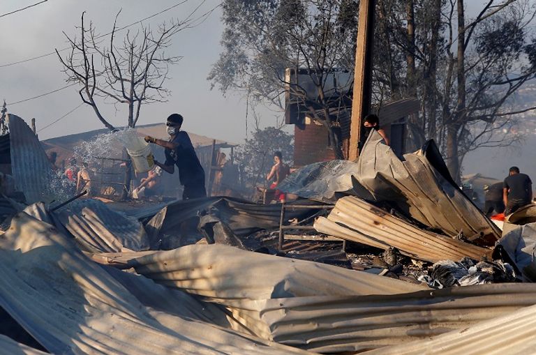 حريق في تشيلي