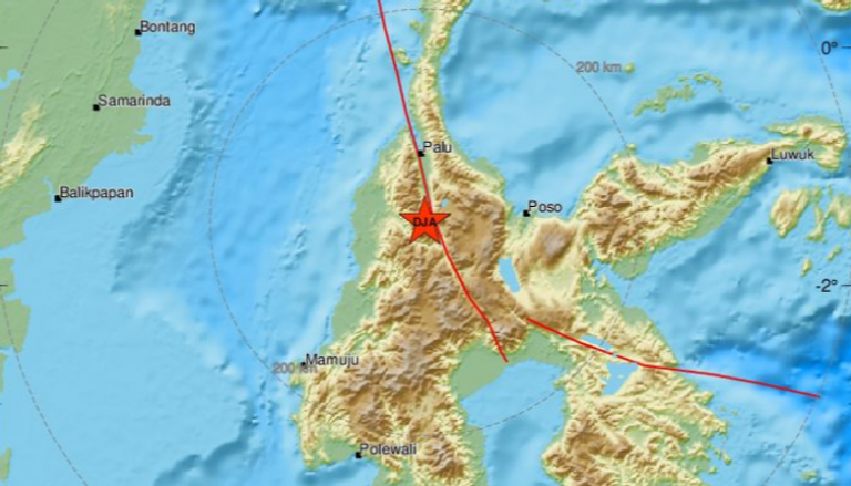 مركز الزلزال على مسافة 12 كيلومترا جنوب شرقي منطقة كولاوي سيجي