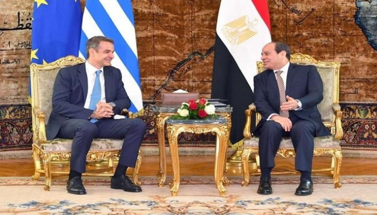 الرئيس المصري ورئيس وزراء اليونان - أرشيفية