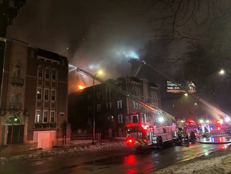 حريق في مبنى سكني بمدينة منيابوليس