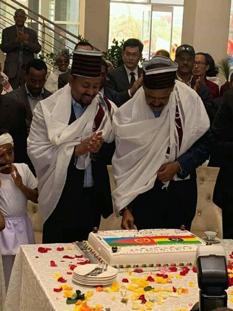أفورقي وآبي يضعان حجر الأساس لسفارة إريتريا بأديس أبابا