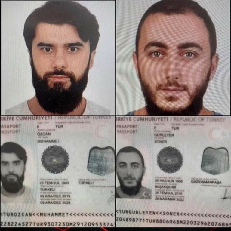 صورة جوازا السفر للارهابيين التركيين الرئيس التركي رجب طيب أردوغان - أرشيفية