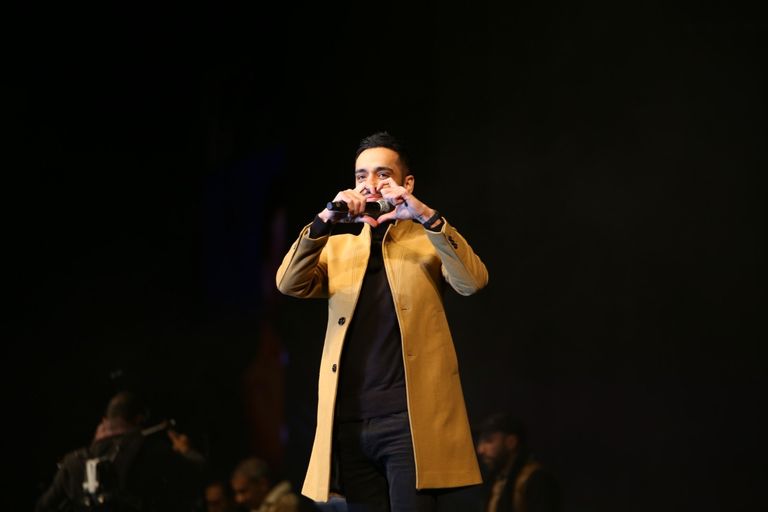 تامر حسني ورامي جمال يغنيان "دايب"