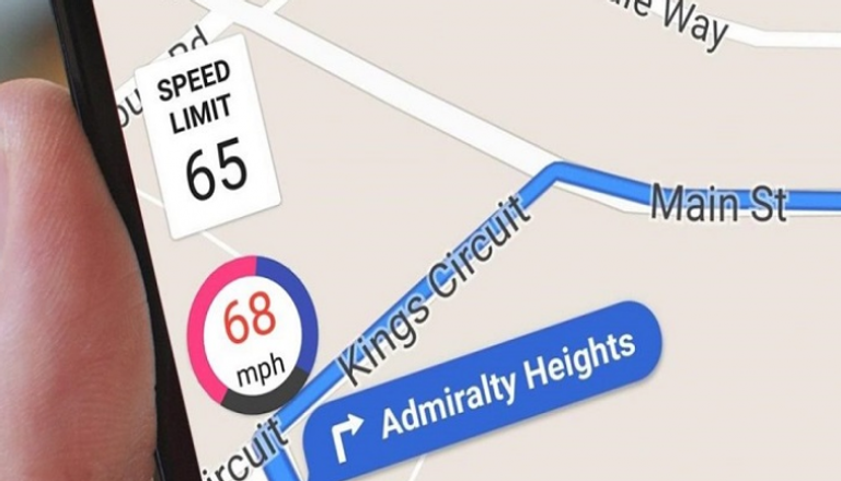 ميزة عداد السرعة من جوجل خرائط
