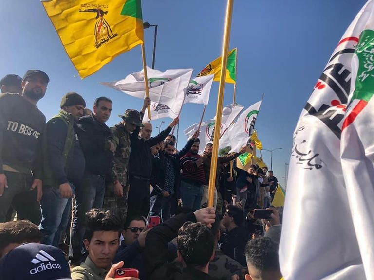 صورة متداولة لقوات خاصة عراقية تم نشرها أمام السفارة الأمريكية