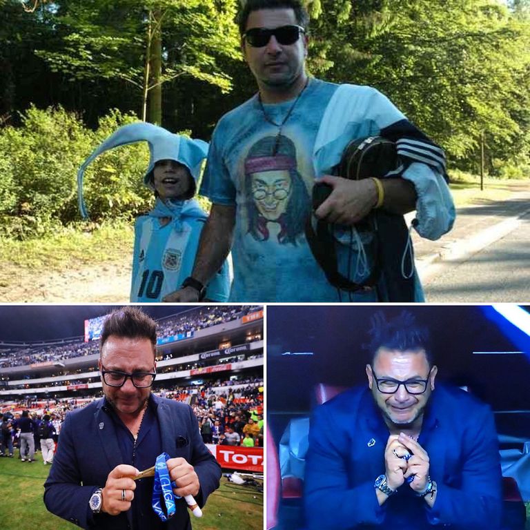 أنطونيو محمد مع نجله المتوفى